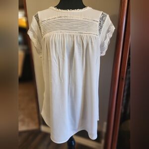 Daniel Rainn blouse, size large, cream
